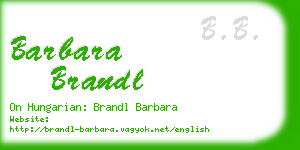 barbara brandl business card